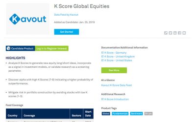 Kavout Predictive Equity Rating K Score Now Available via Open:FactSet